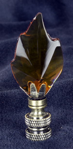 0223 Amber Fine Glass Leaf 0223